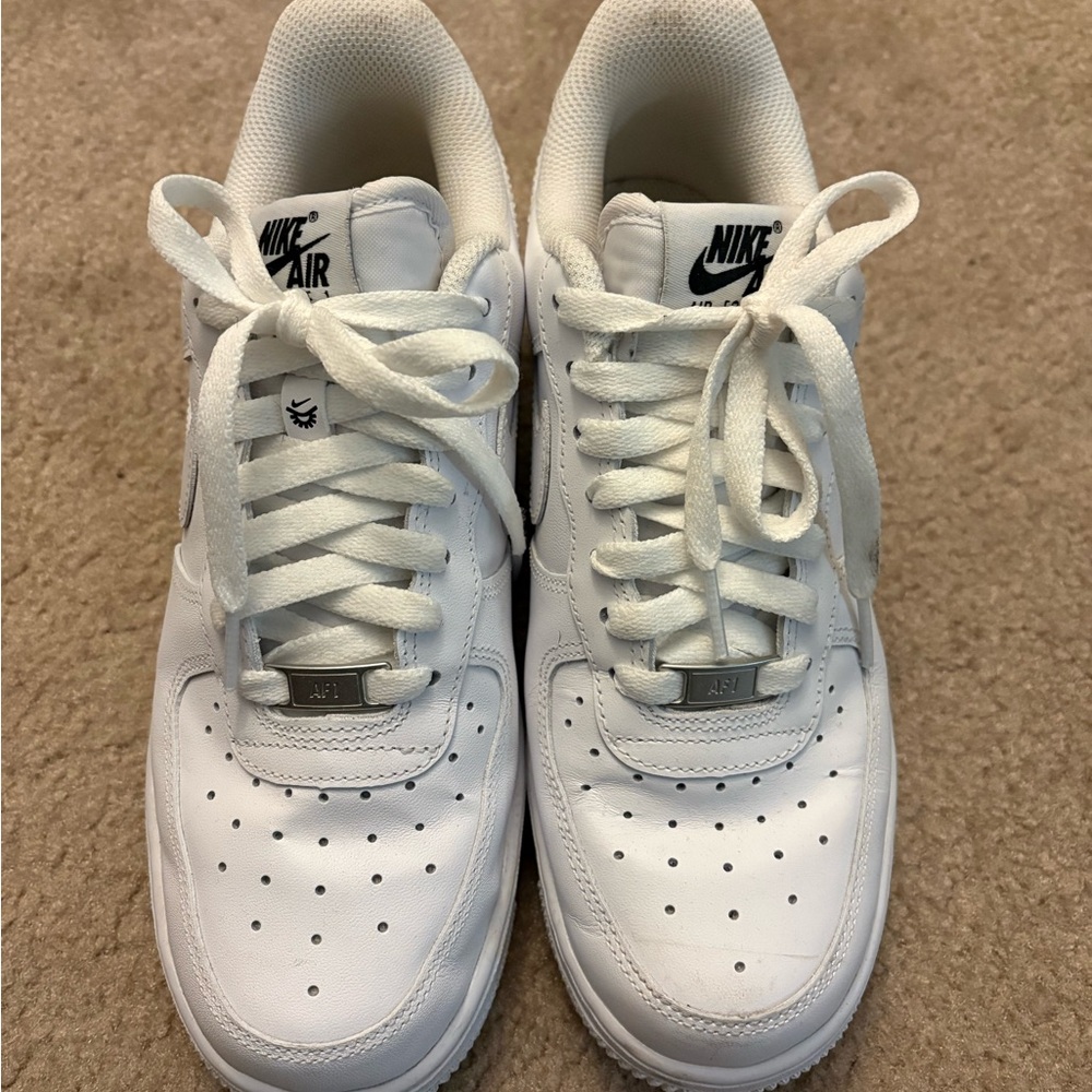 Nike Air Force 1 White and Black Sneakers
